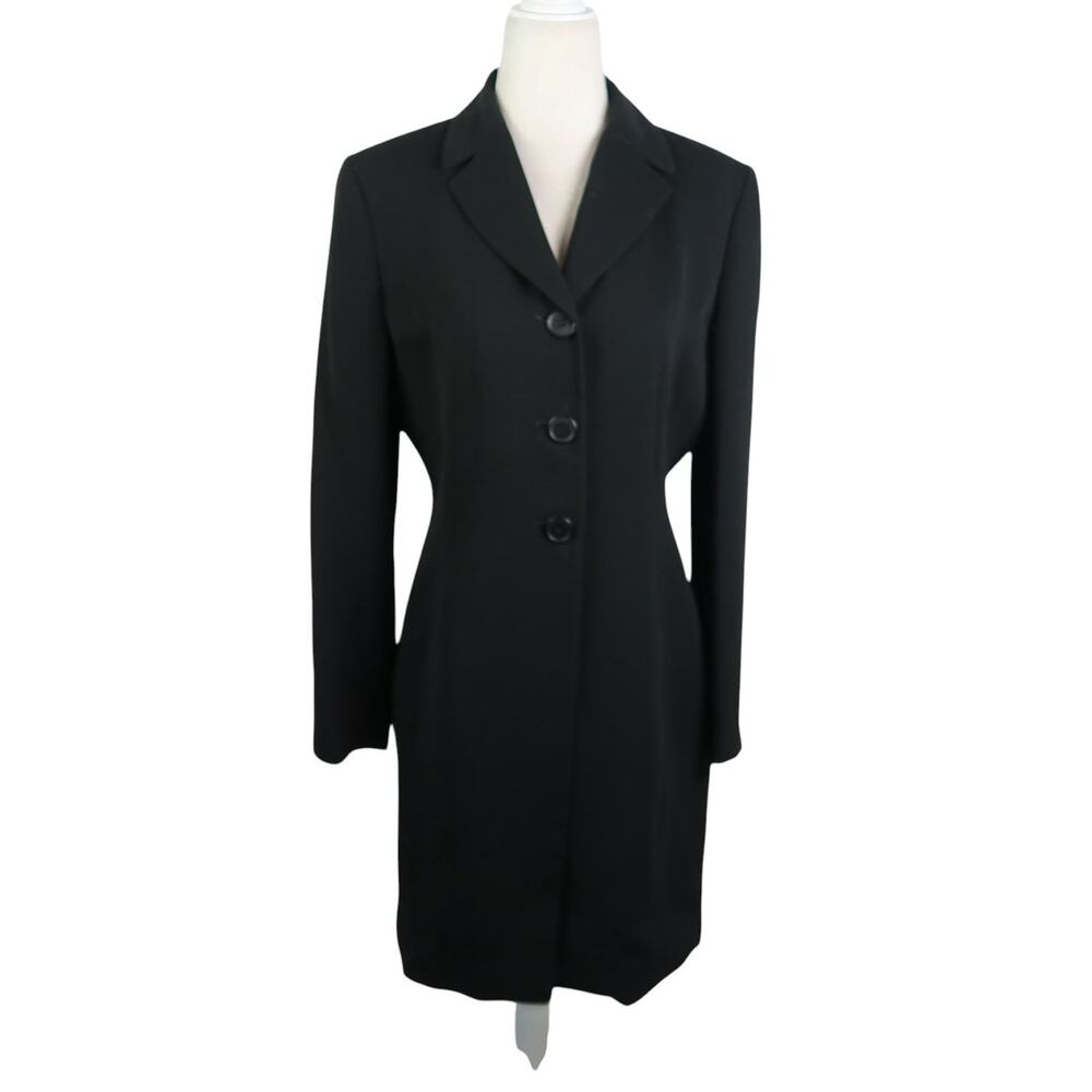 Vintage 90s INC International Concepts Black Long Blazer Jacket 4